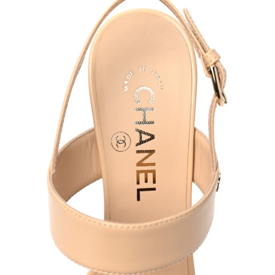 Chanel leather sandals 37.5