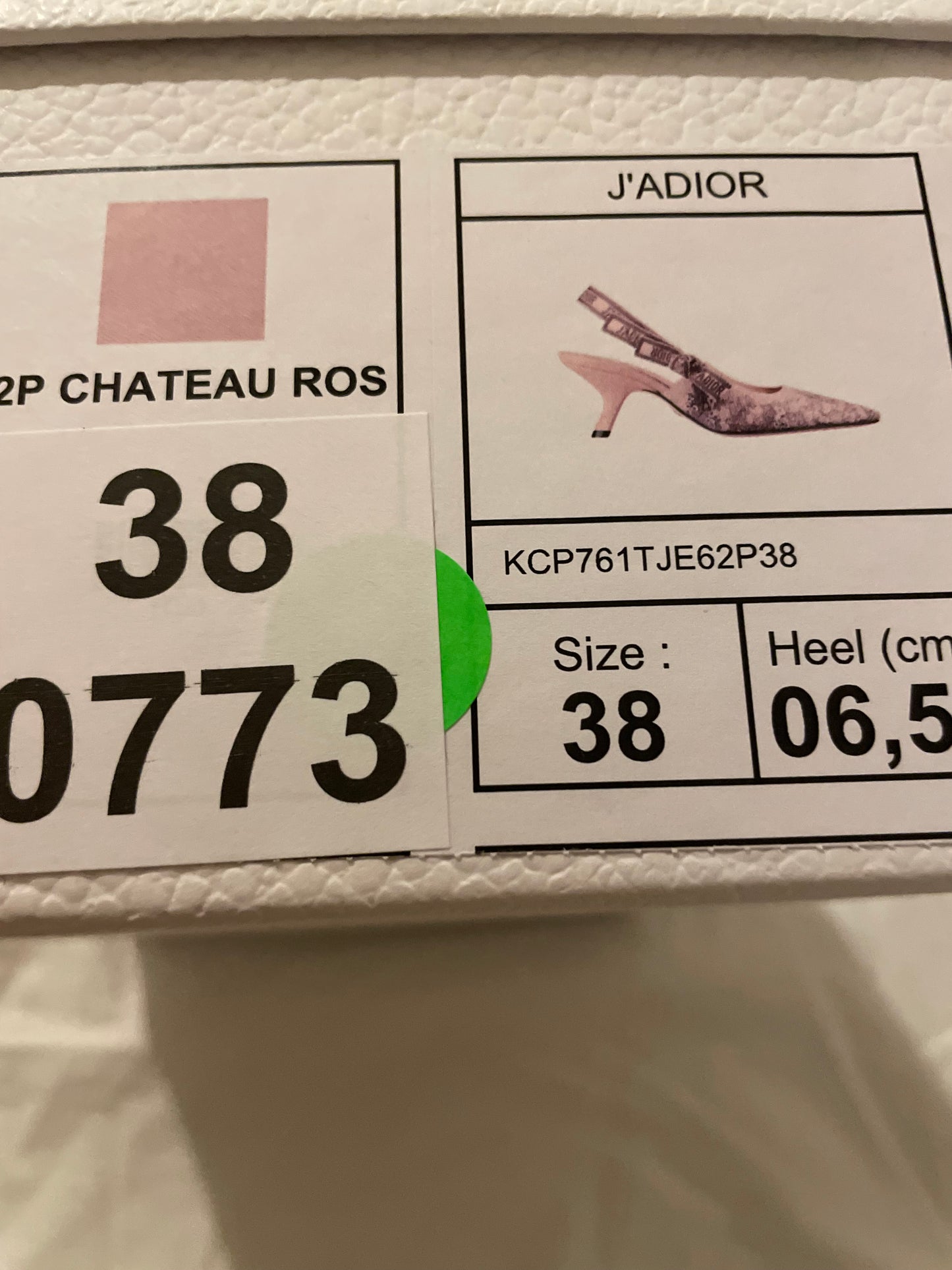 Escarpins Slingback Dior 38