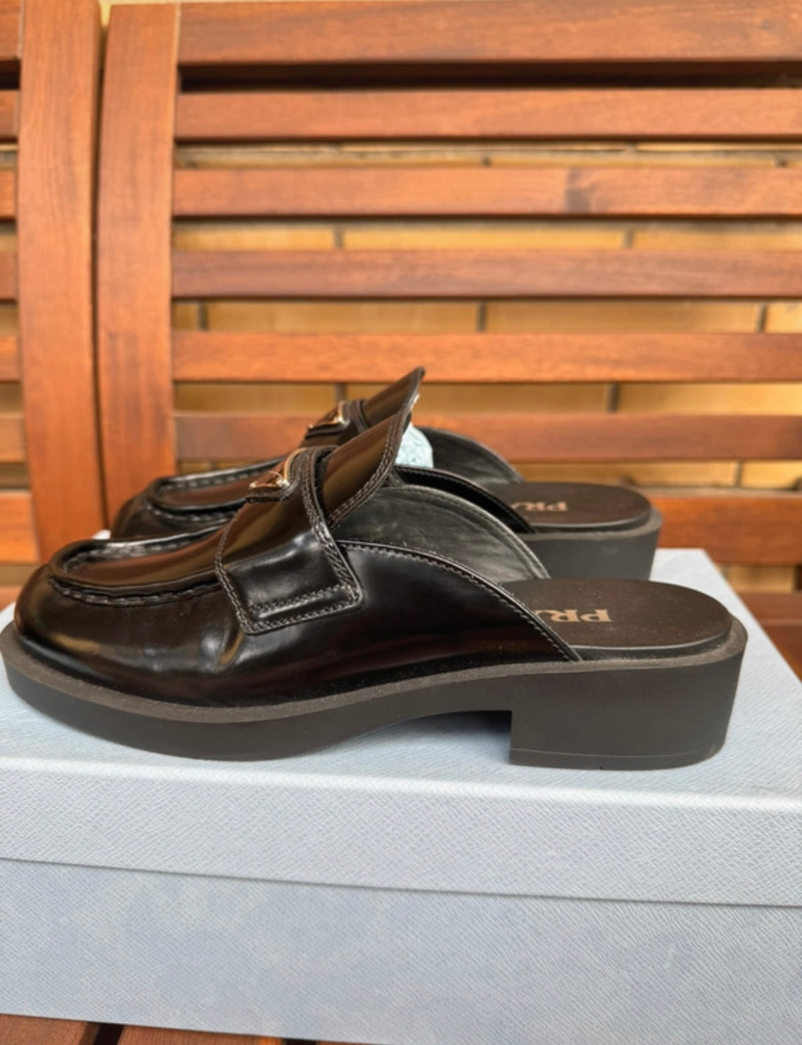 Prada Chocolate Loafers 38
