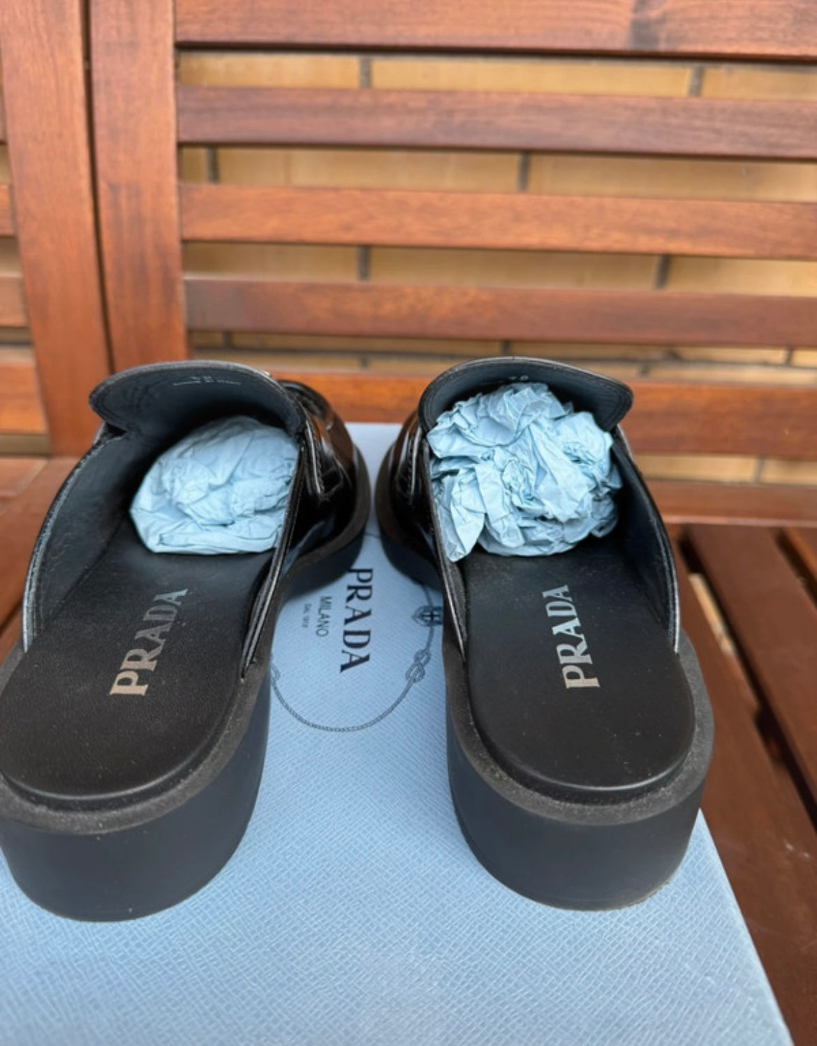 Prada Chocolate Loafers 38