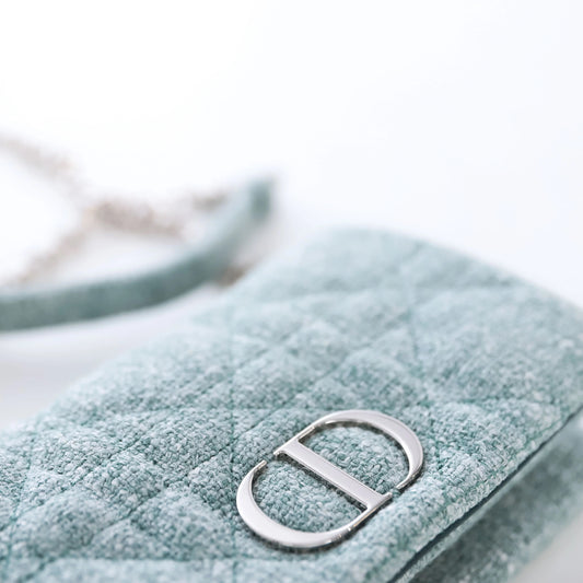 Sac Bandoulière Caro Tweed Bleu