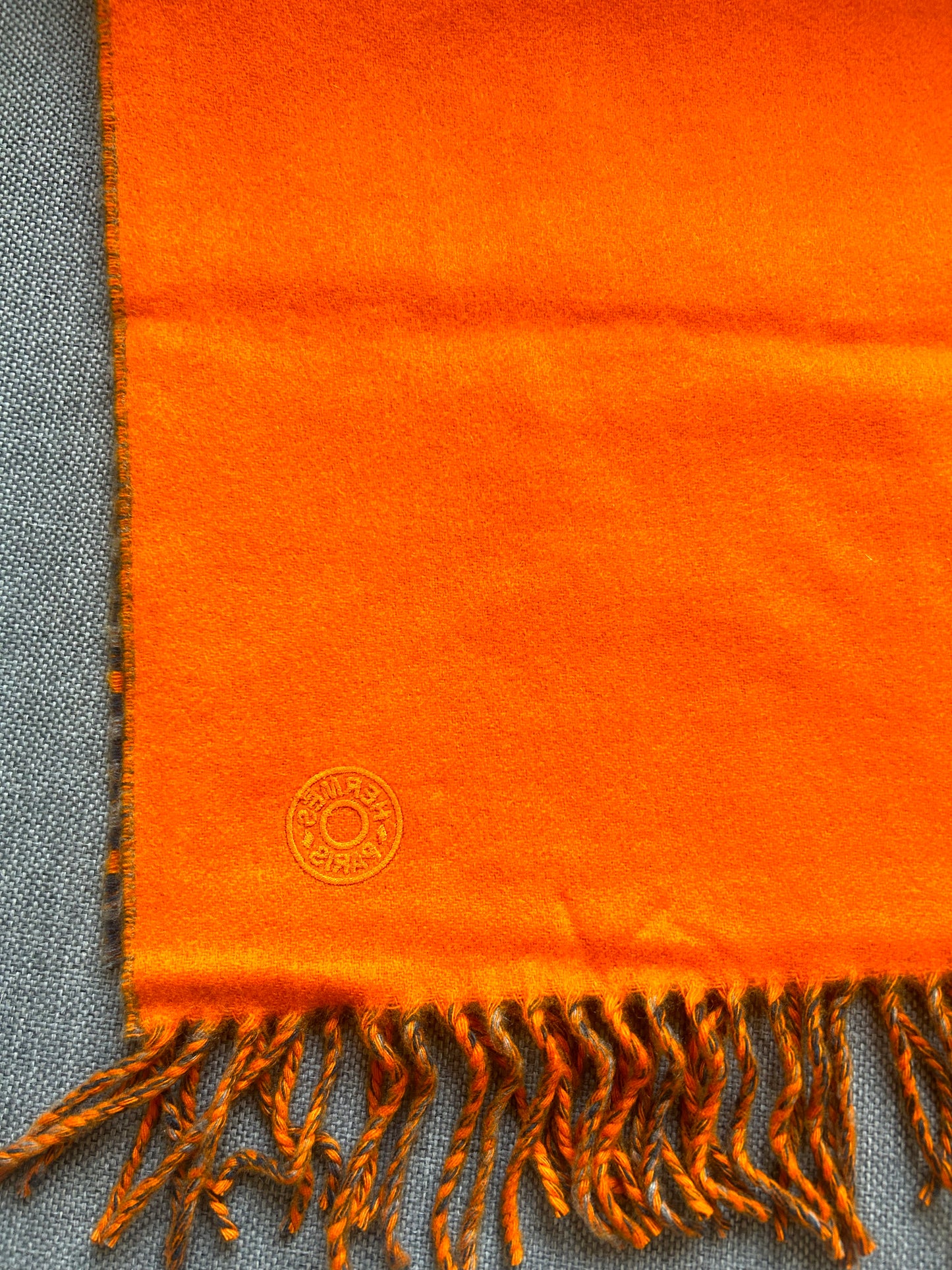 Hermès monogrammed scarf