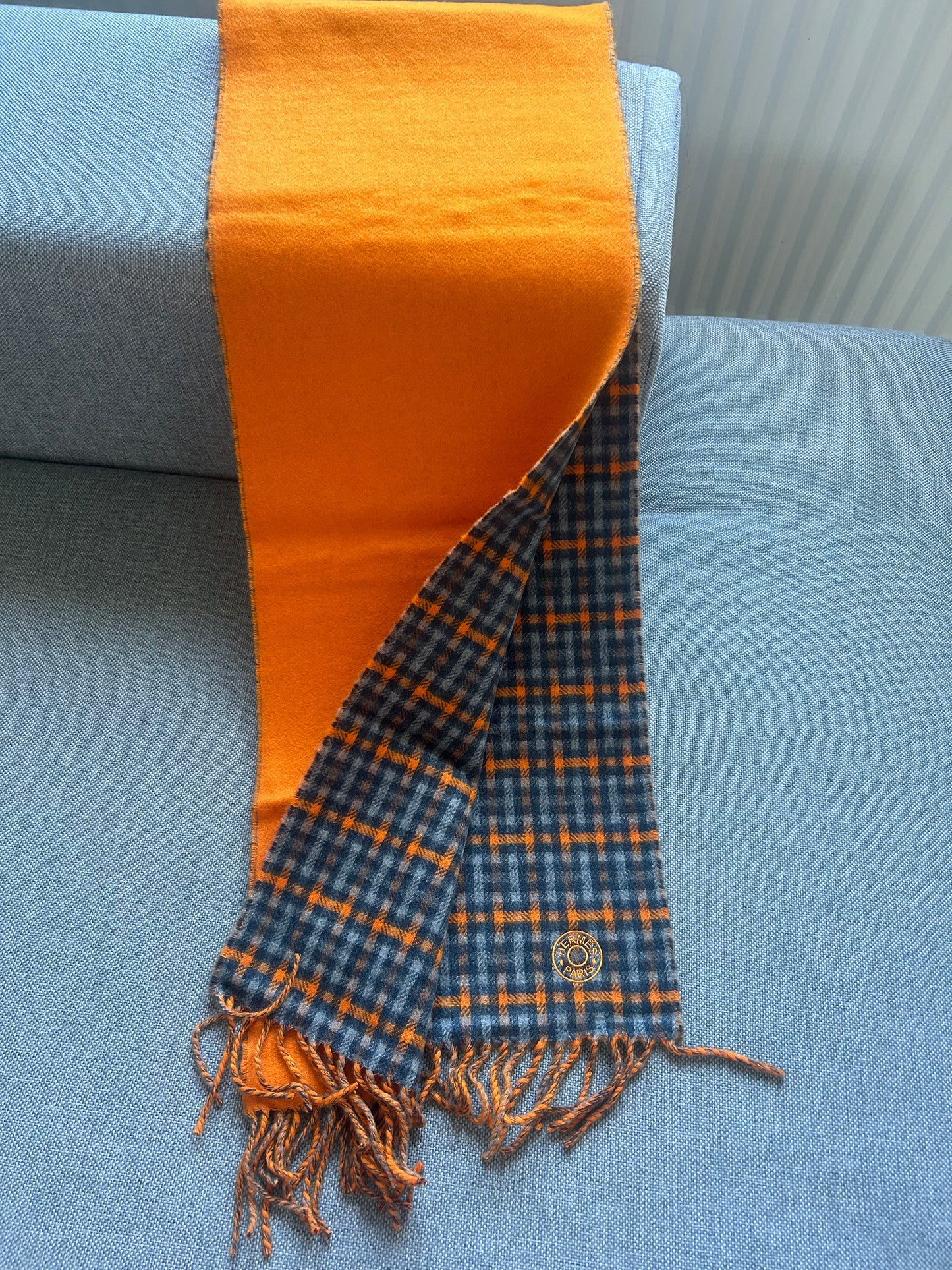 Hermès monogrammed scarf