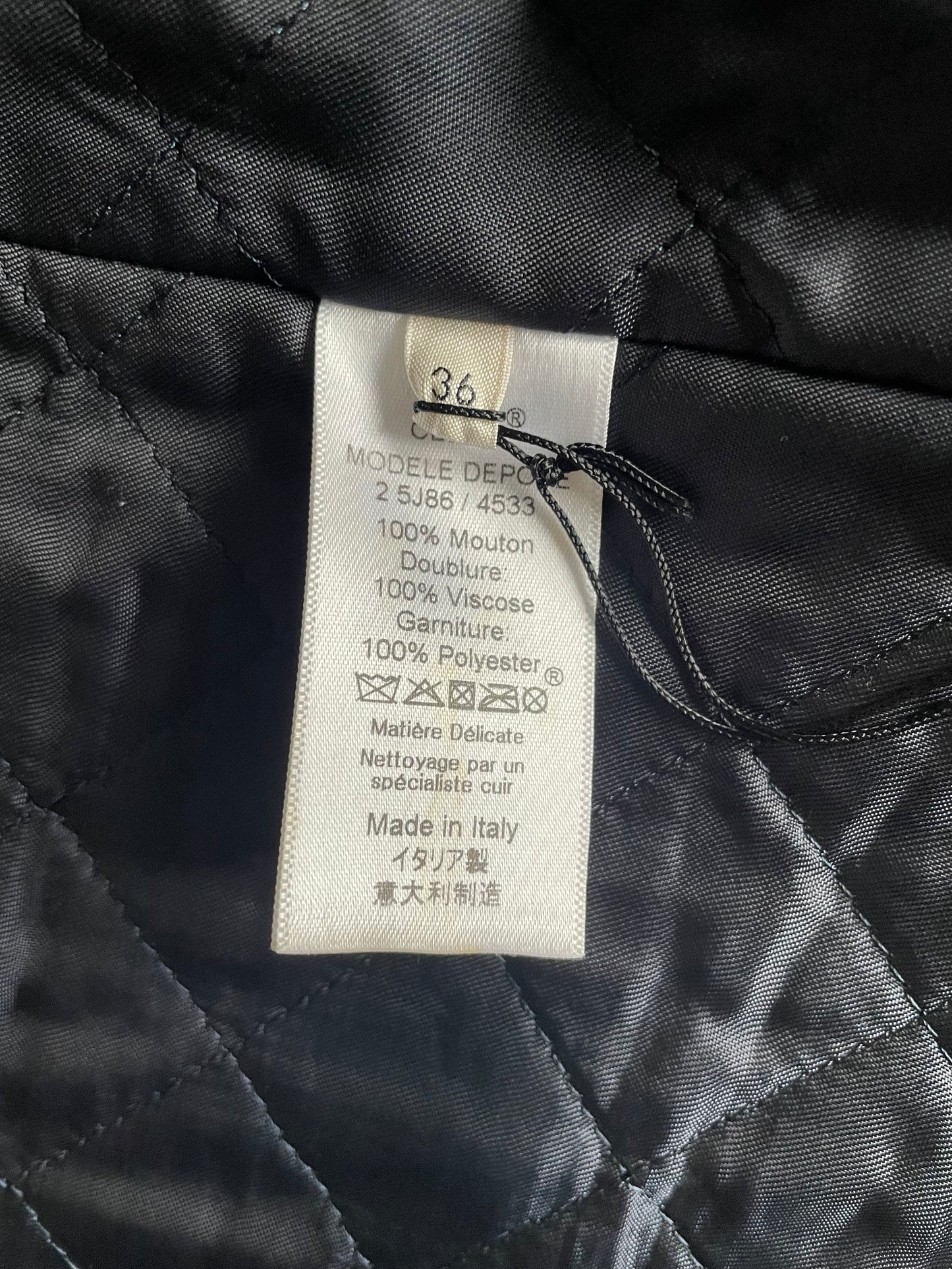Celine leather perfecto jacket