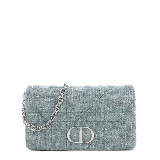 Sac Bandoulière Caro Tweed Bleu