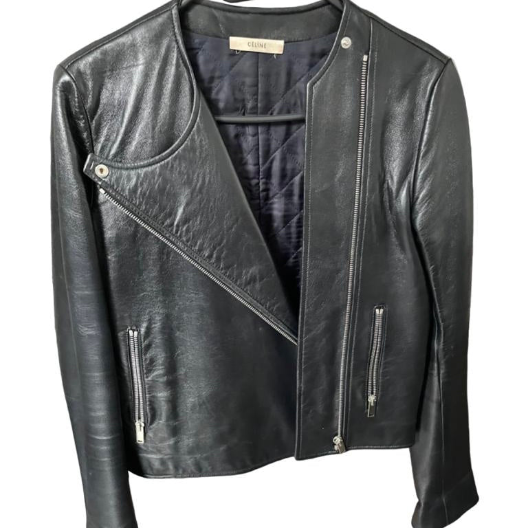 Celine leather perfecto jacket