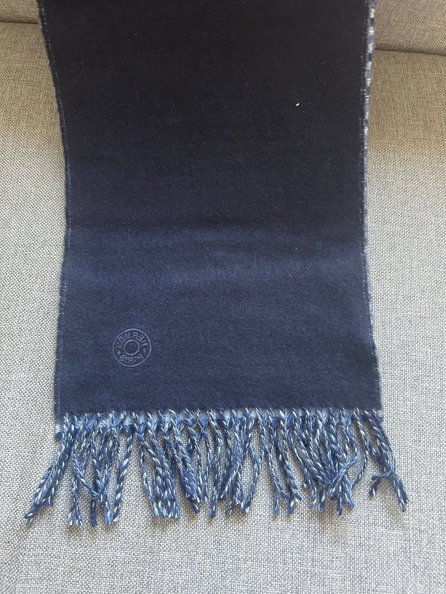 Hermès monogrammed scarf