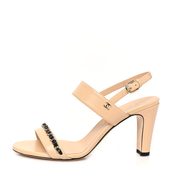Chanel leather sandals 37.5
