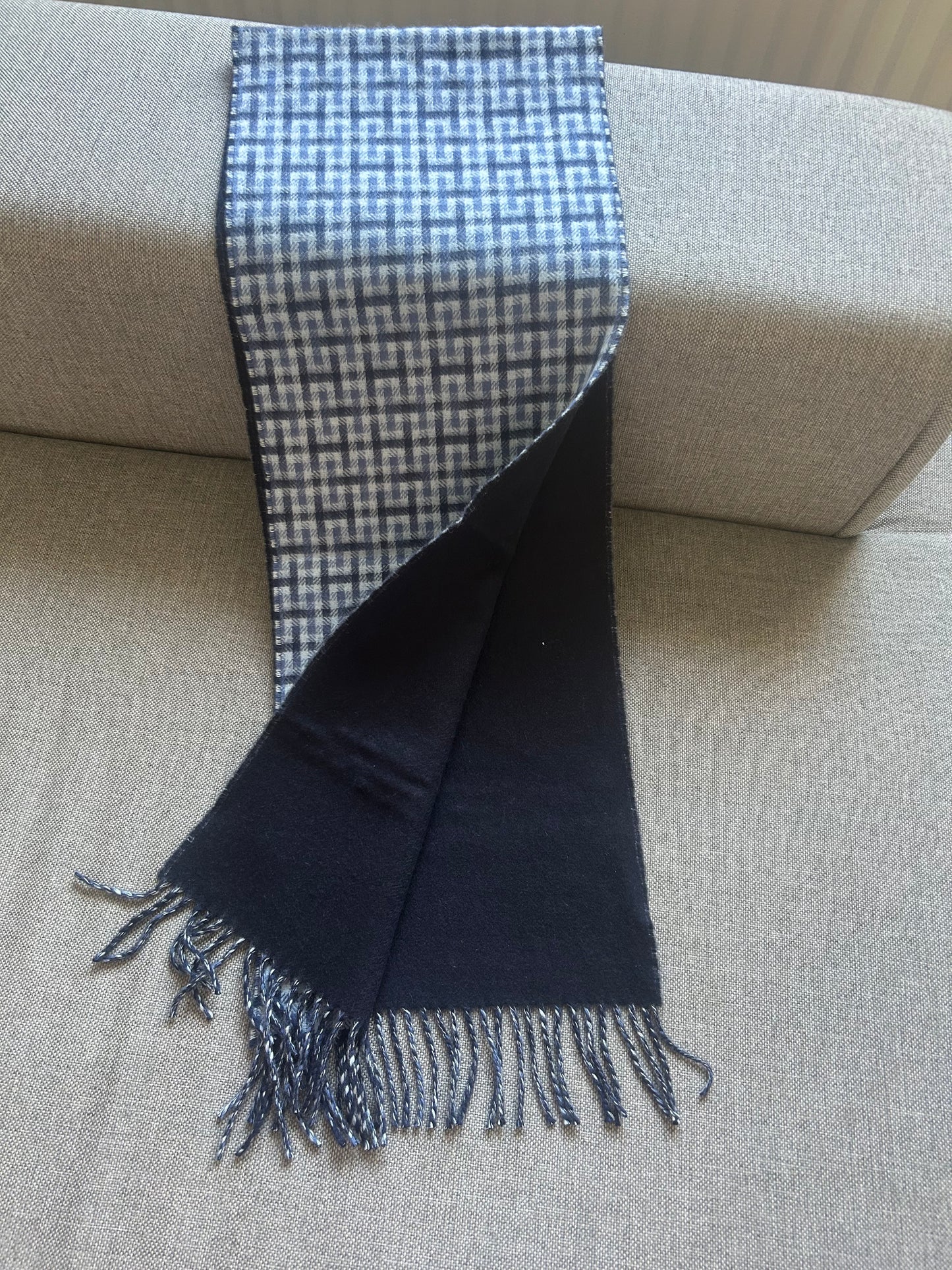 Hermès monogrammed scarf