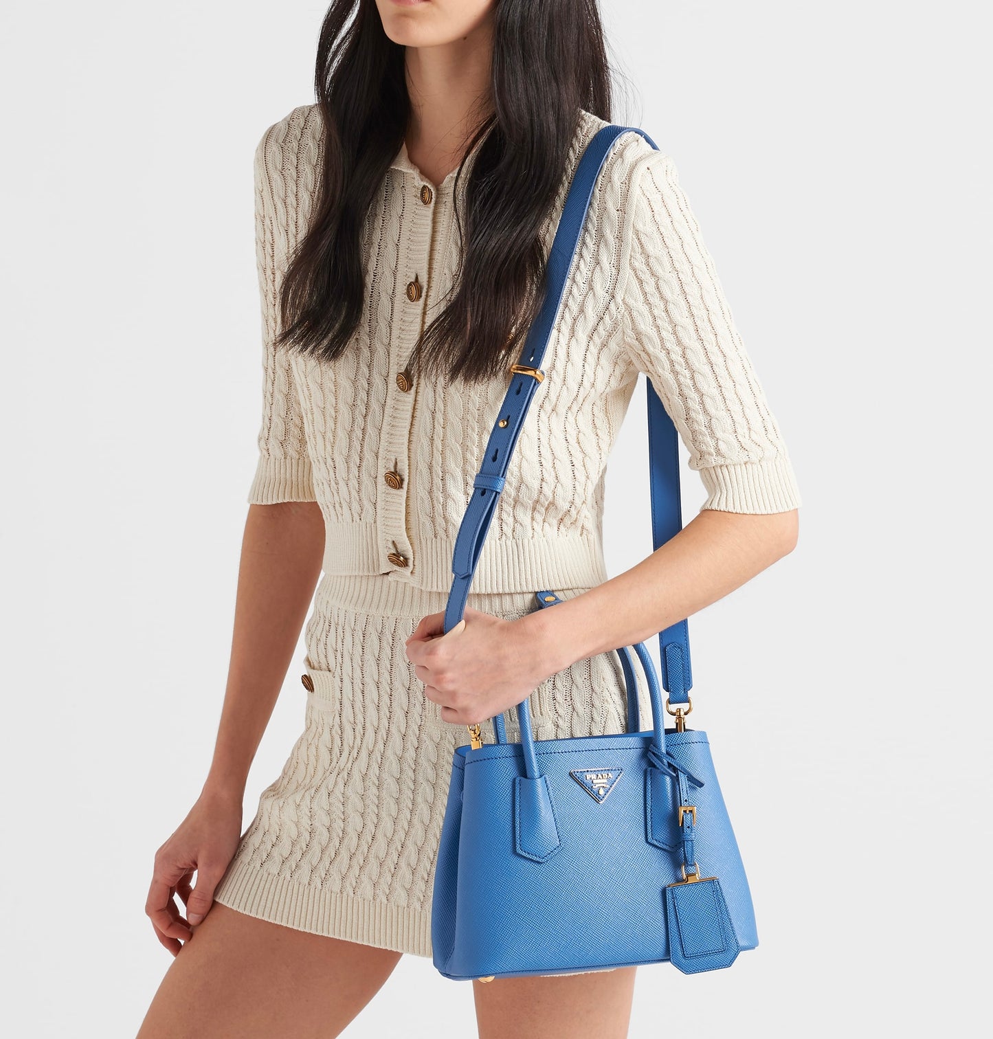 Sac à main Mini Double Prada Cuir Saffiano