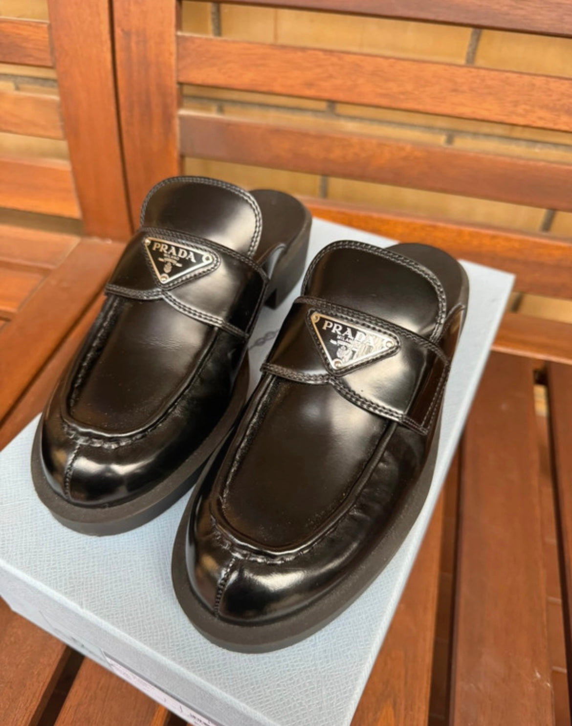 Prada Chocolate Loafers 38