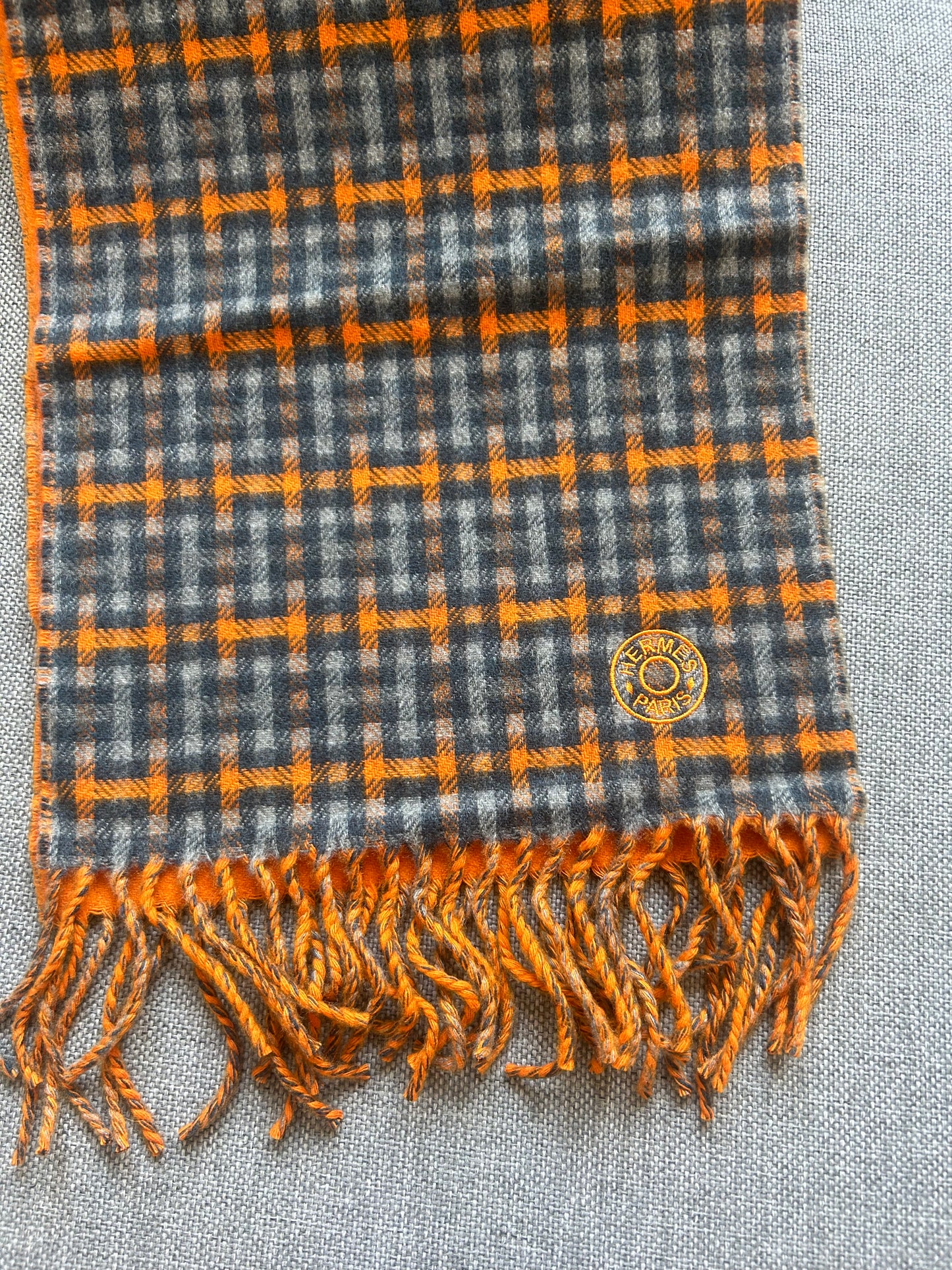 Hermès monogrammed scarf