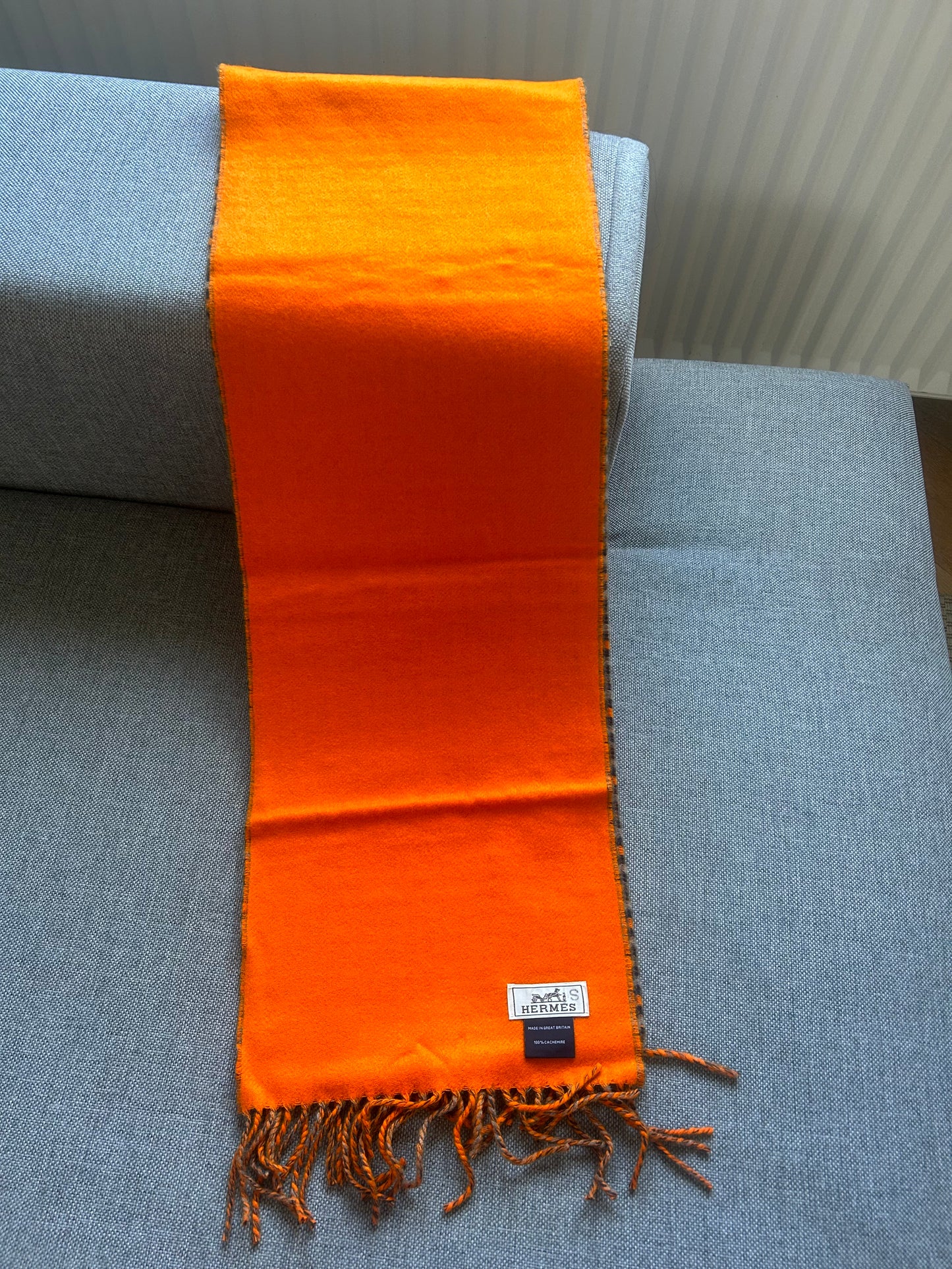 Hermès monogrammed scarf