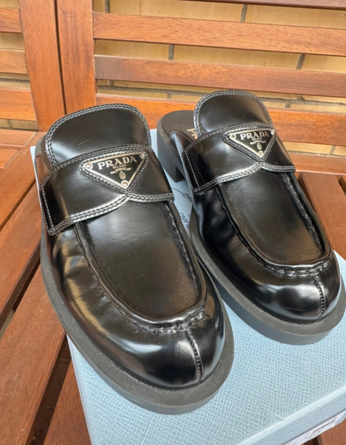 Prada Chocolate Loafers 38
