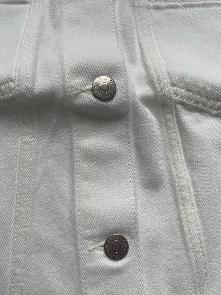 Veste en jean a bande logo Stella Mc Cartney