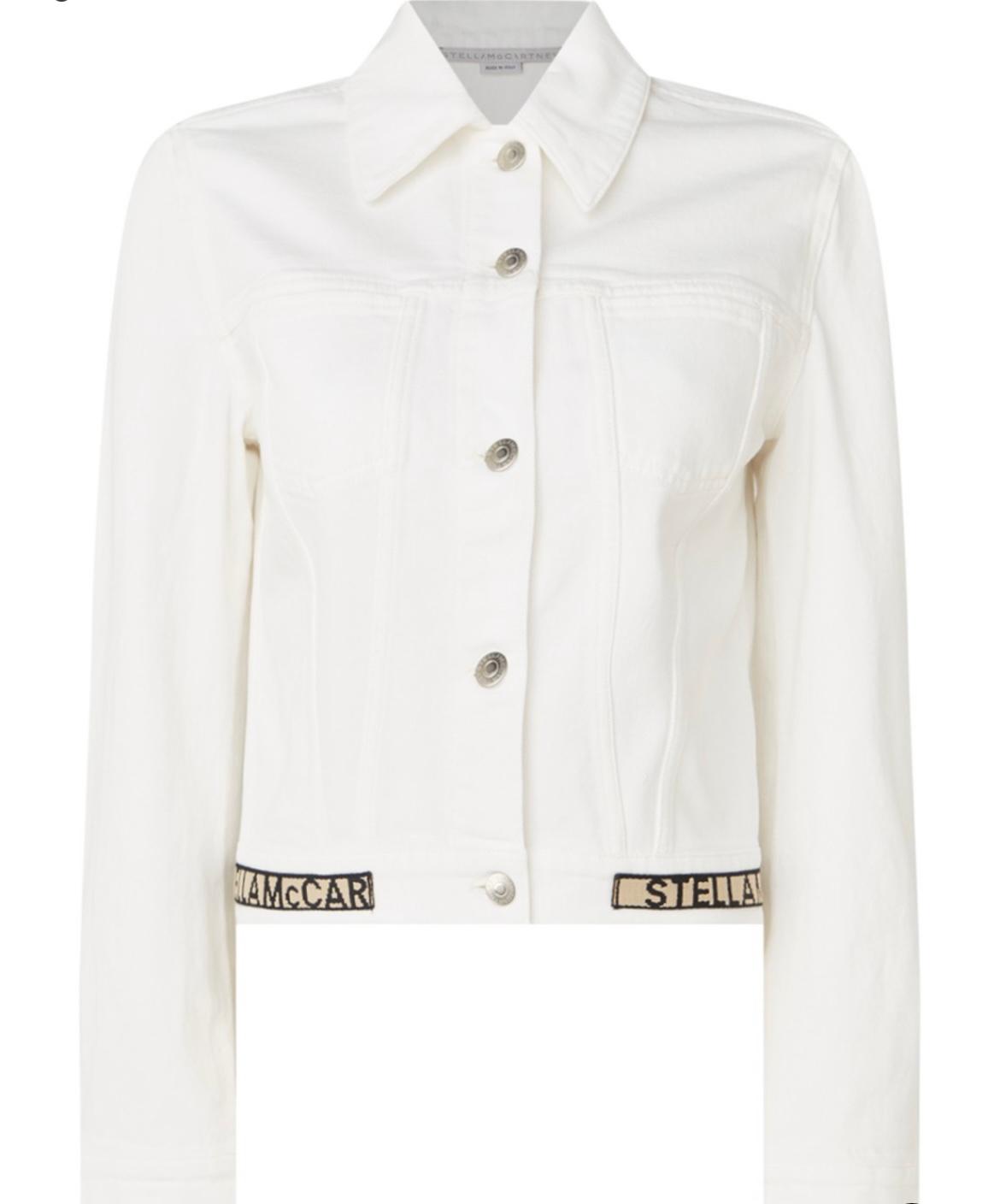Veste en jean a bande logo Stella Mc Cartney