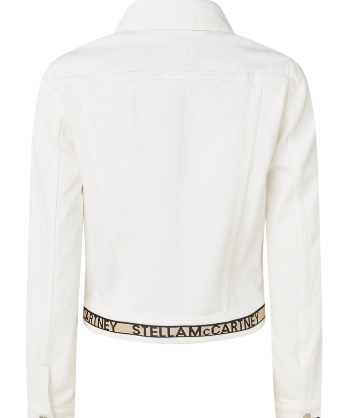 Veste en jean a bande logo Stella Mc Cartney