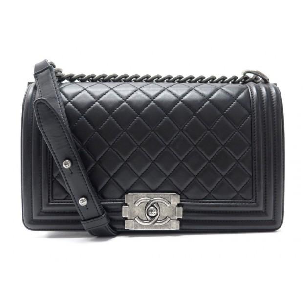 Chanel Boy Classic Black Leather Bag