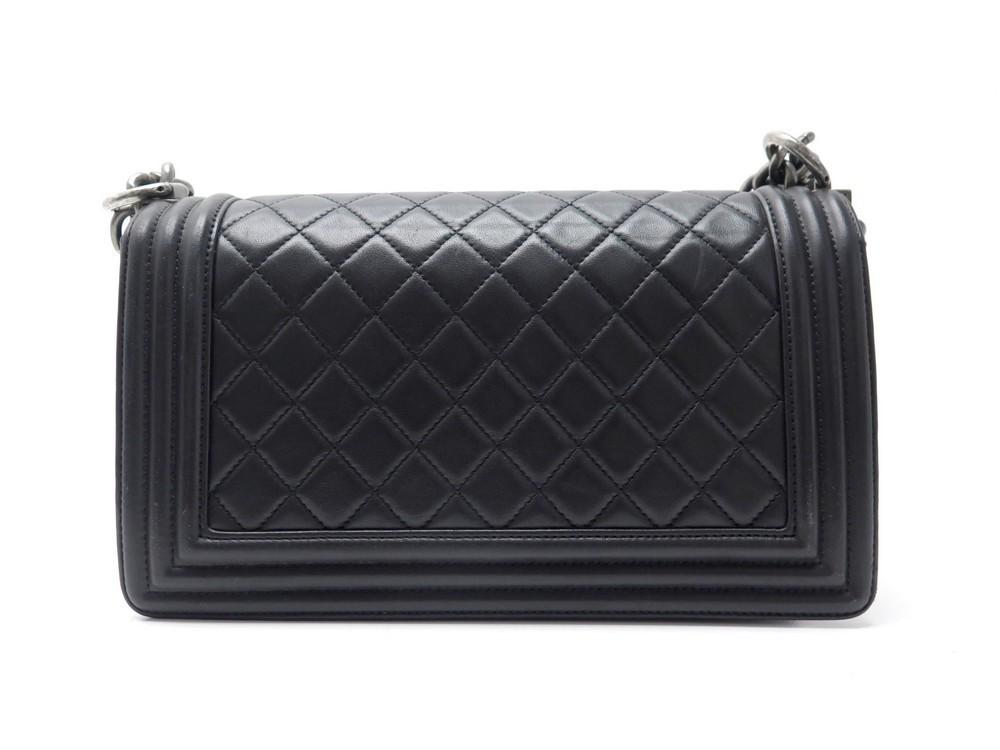 Chanel Boy Classic Black Leather Bag
