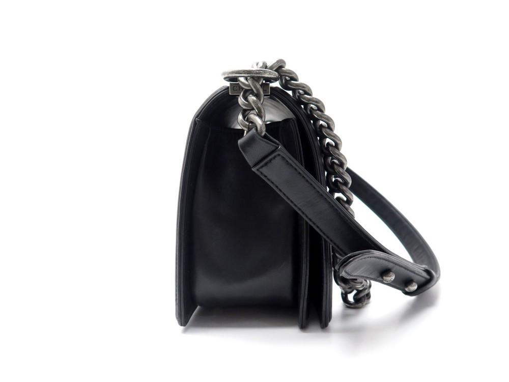 Chanel Boy Classic Black Leather Bag