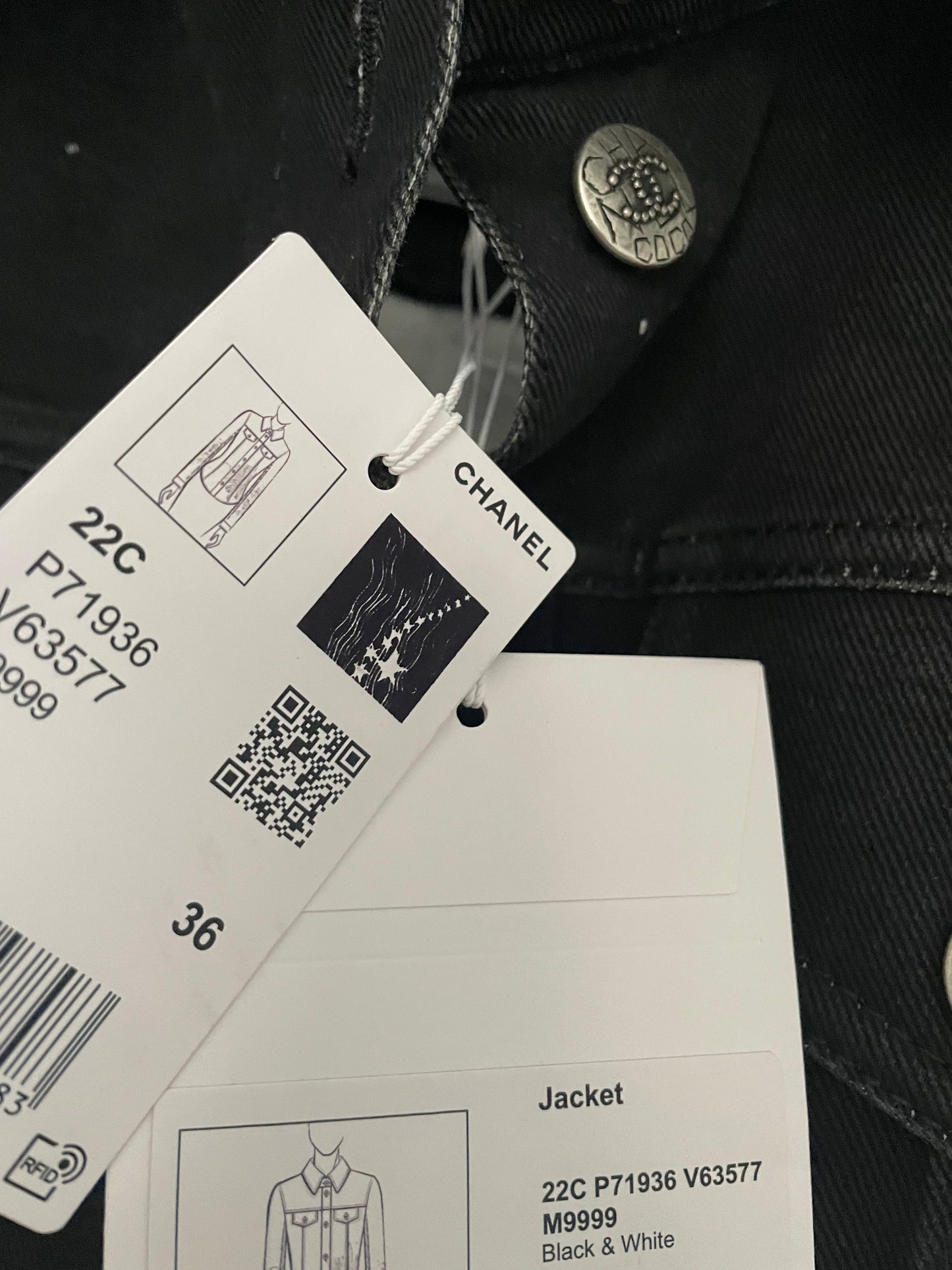 Veste Chanel Denim Anthracite