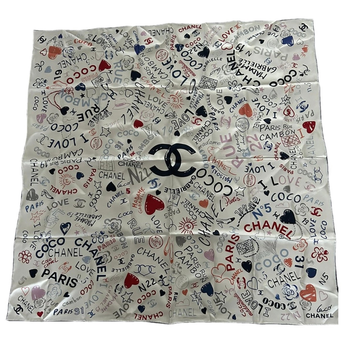 Carré en soie 90cm Chanel