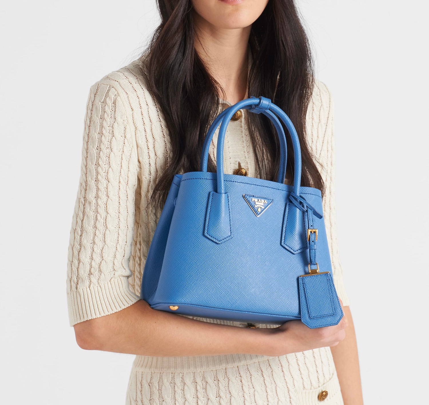 Sac à main Mini Double Prada Cuir Saffiano – The Reworked Place