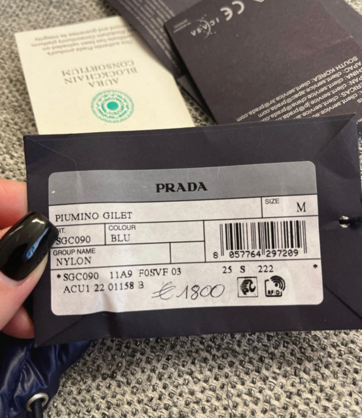 Prada M sleeveless down jacket