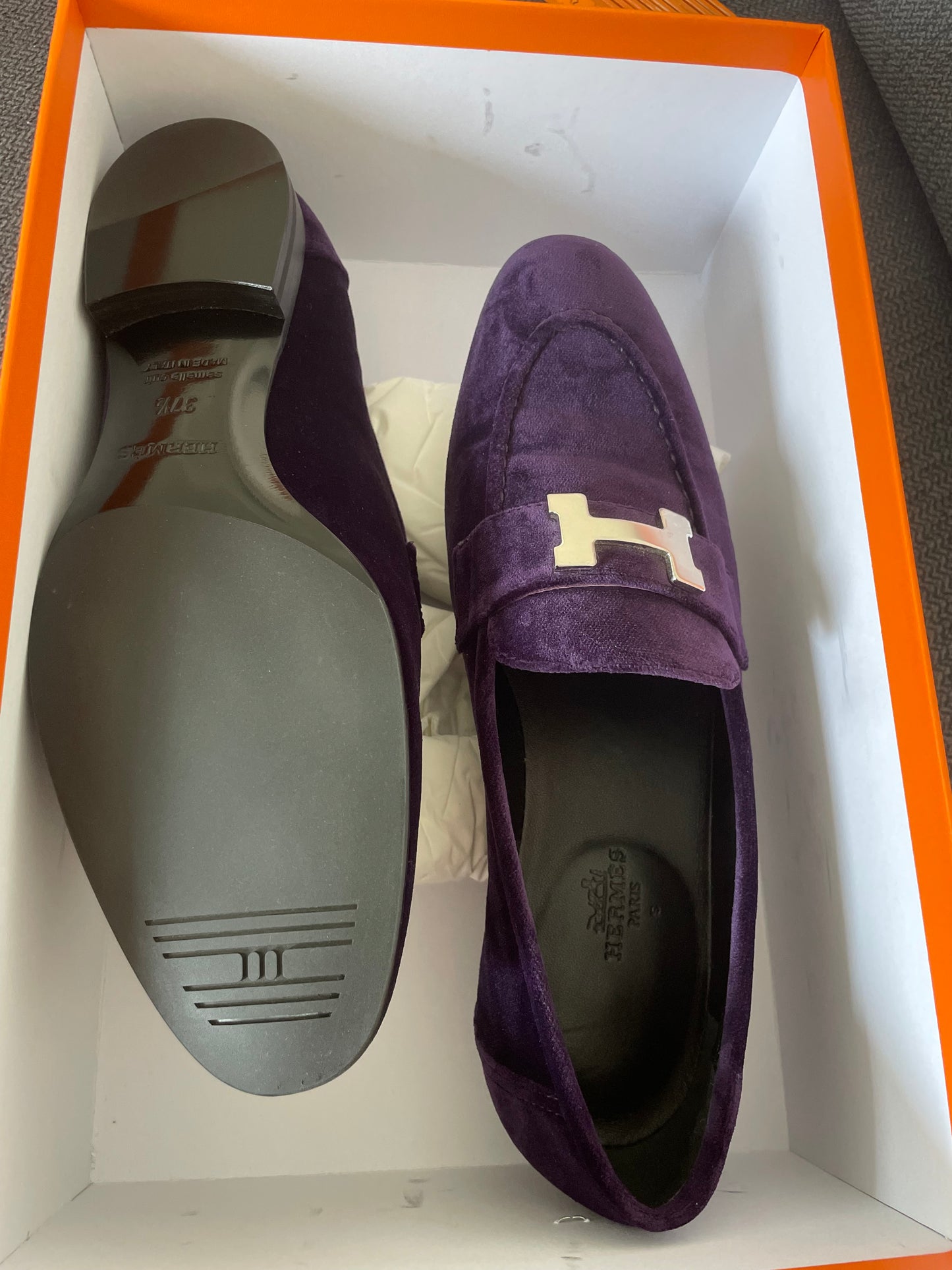 Mocassins Hermès modèle Paris 37,5