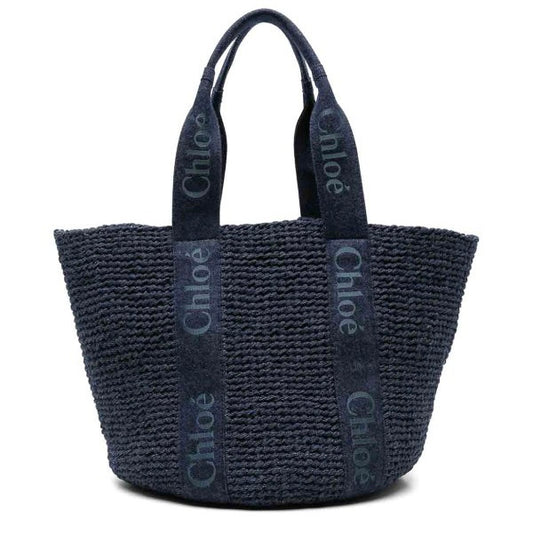 Chloé Medium Woody Blue Tote Bag