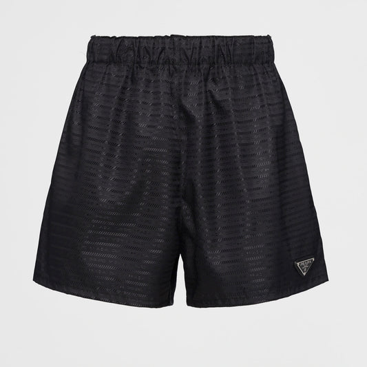 Prada black nylon shorts 38